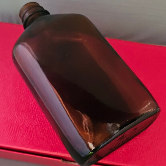 Vintage Brown Amber Glass Medicine Bottle Collectible Preowned Condition - Picture 2 of 6